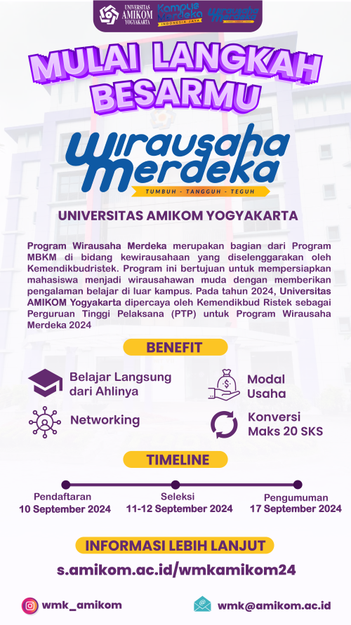 Program Wirausaha Merdeka (WMK) Universitas AMIKOM Yogyakarta