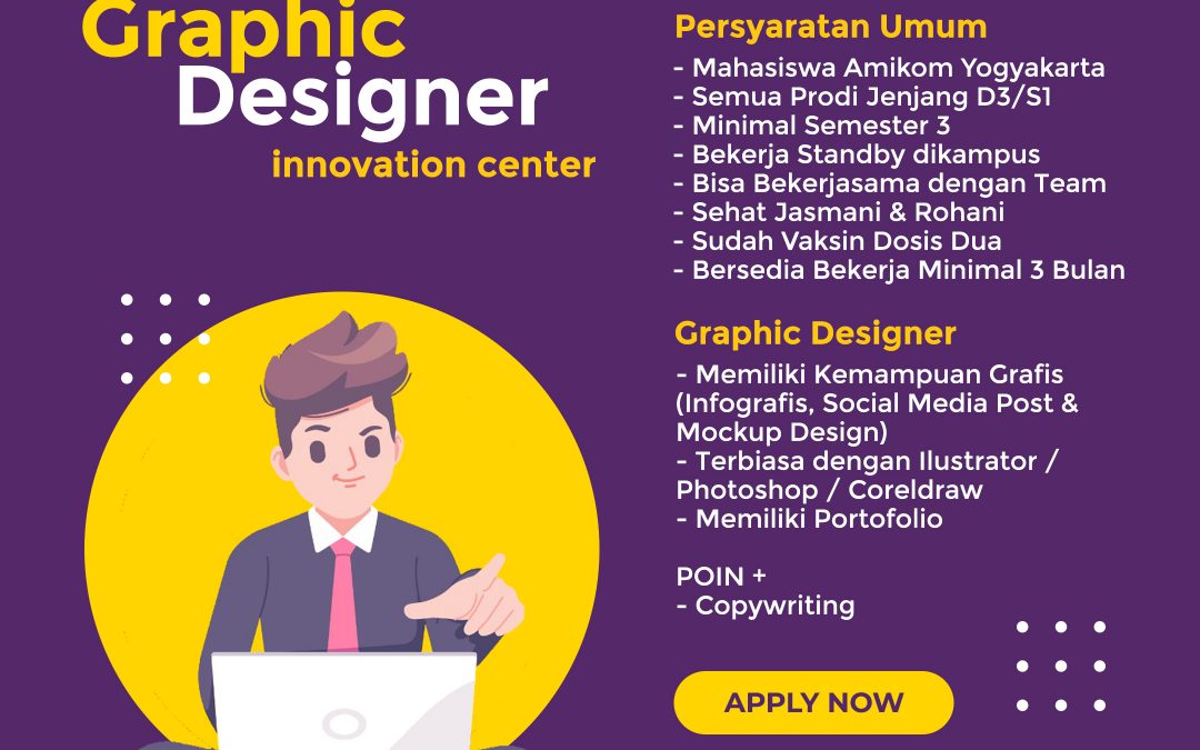 Hiring Student Staf Graphic Designer IC AMIKOM